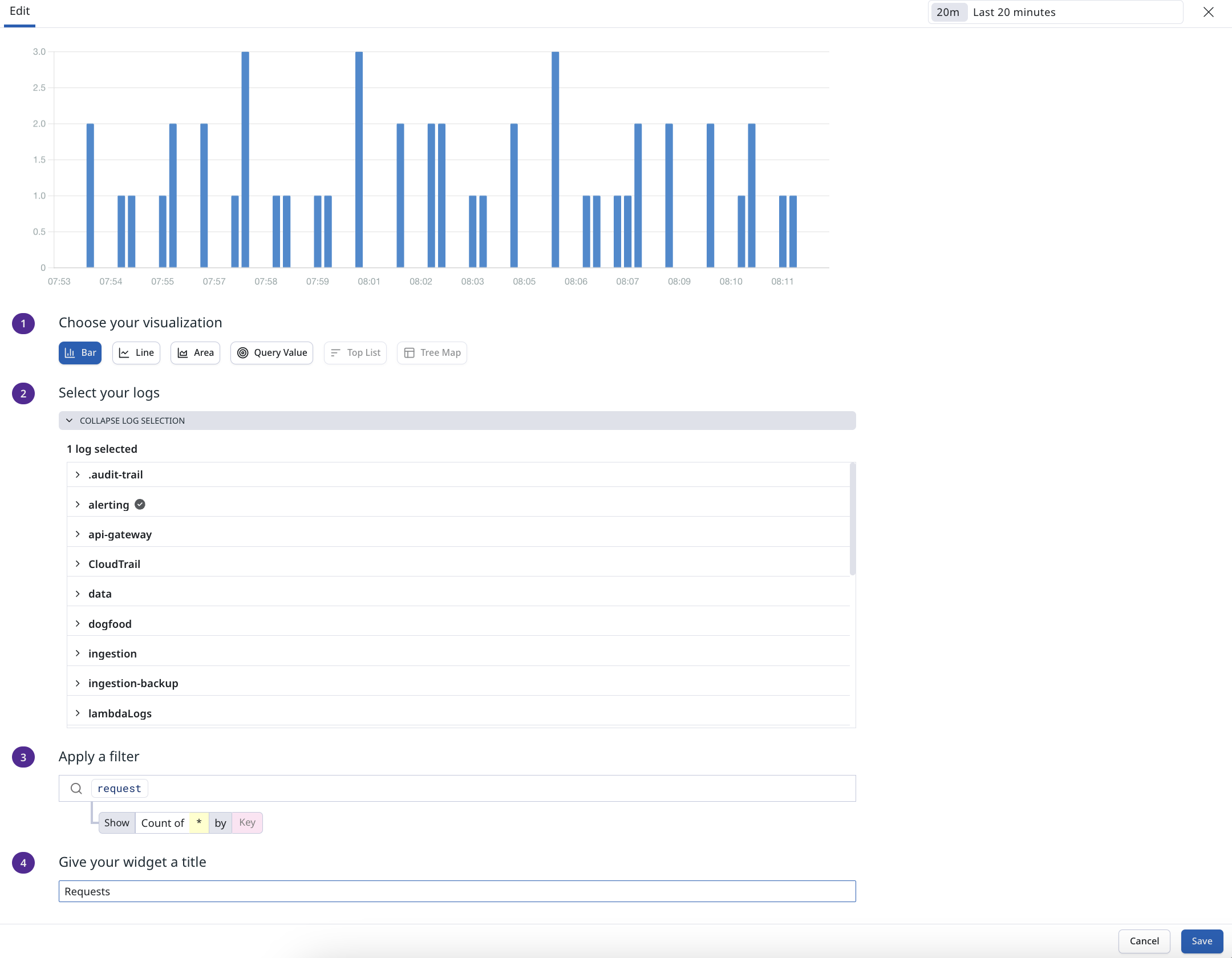 create dashboard widget